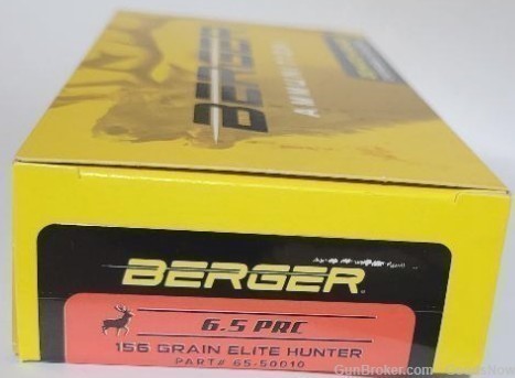 Berger 6.5 PRC 156 gr EOL Elite Hunter Ammo Berger PRC 6.5 EOL 156gr Elite-img-1