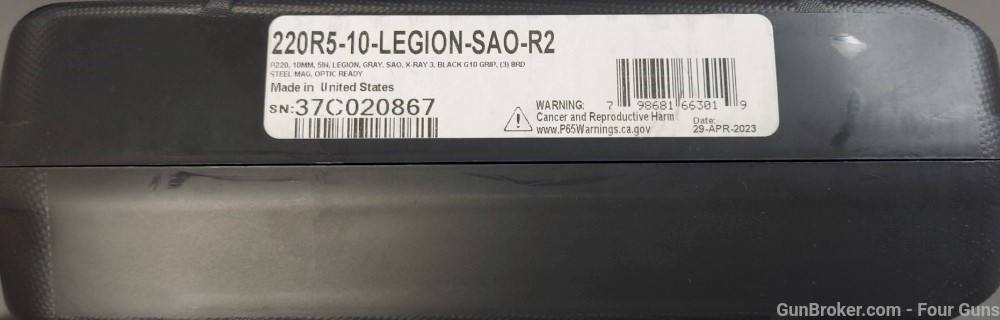 Sig Sauer P220 Legion Series 10mm 5" 8-RD SAO Semi-Auto Pistol Legion Gray-img-4