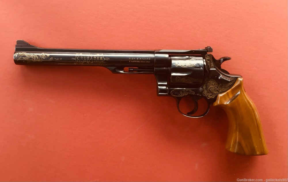 1976 High Standard Revolver factory engraved GOLD inlayed,1 out of 50 built-img-6
