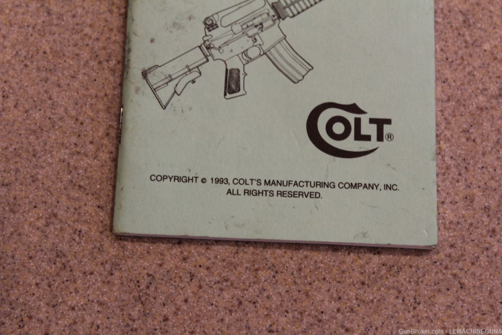 Colt M16A2 Original Manual from 1993-img-1