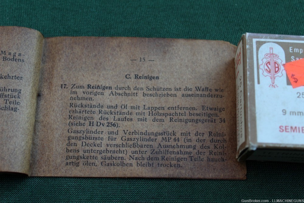 Original German WWII MP44 / STG44 Manual Dated 1944-img-13