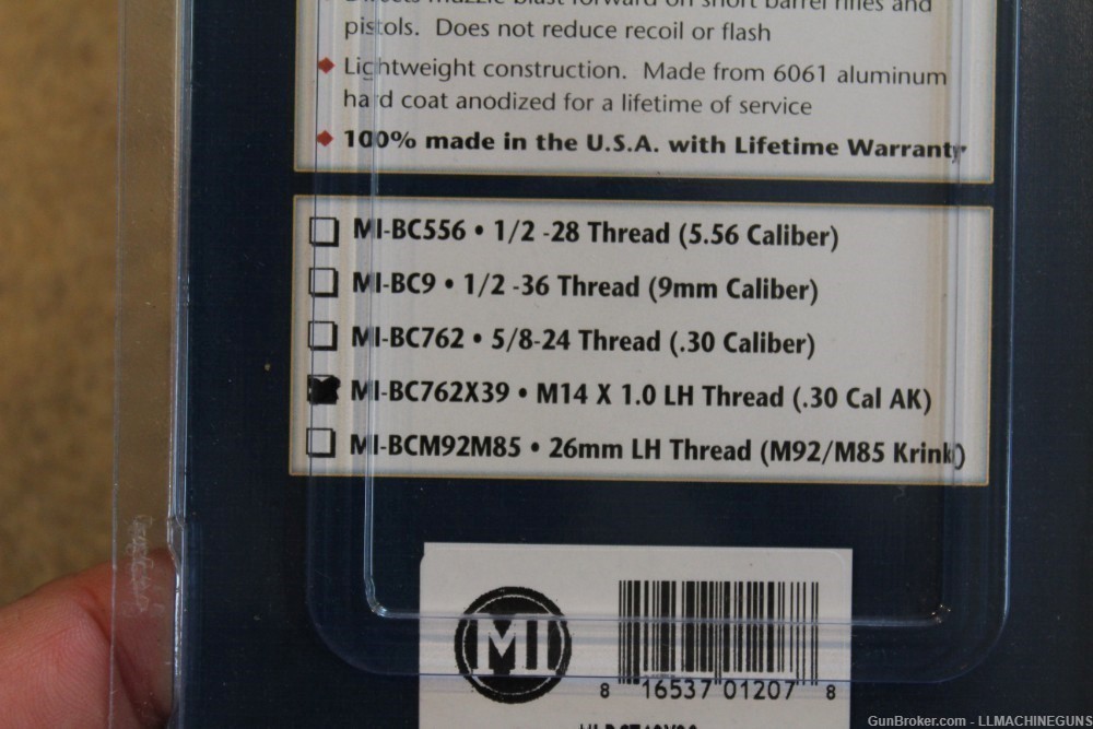 Midwest Industries 30 Cal Blast Can For AK47 M14 x 1LH Threads New -img-1