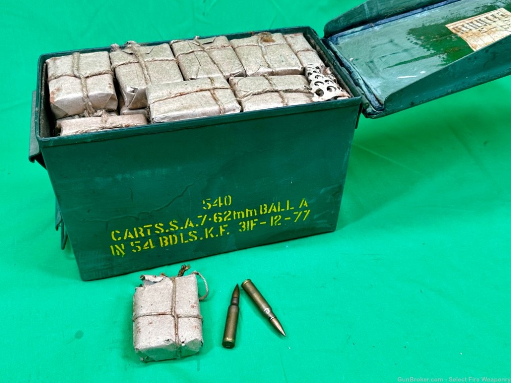 Indian .308 7.62x51 NATO 540 rounds Brass Case Corrosive 540rds 7.62-img-0