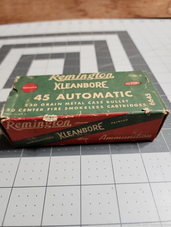 Vintage Remington KleanBore 45 Automatic 45ACP 230gr Full Box-img-2