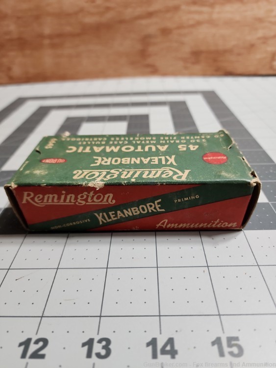 Vintage Remington KleanBore 45 Automatic 45ACP 230gr Full Box-img-4