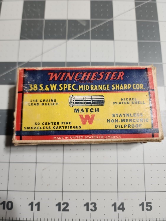 .38 S&W Special Mid-Range Winchester Match Ammo, Full box-img-6