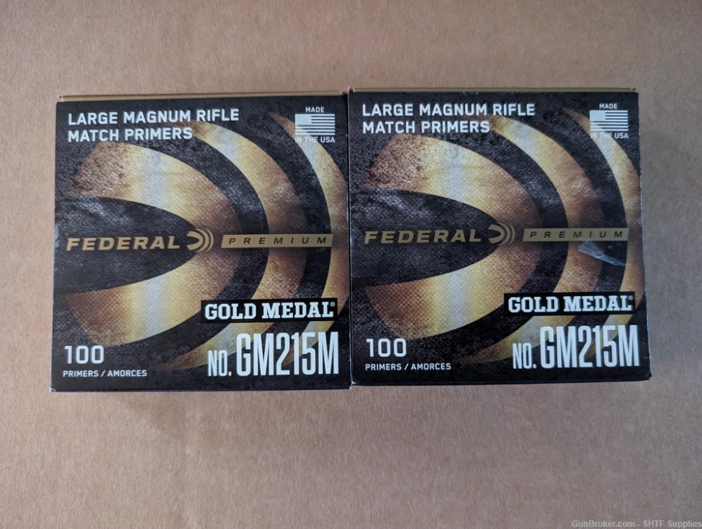 Federal GM215M Large Magnum Rifle Match Primers - 200 Primers-img-0