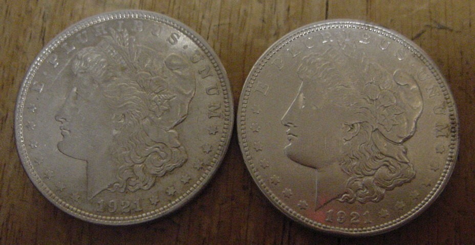 1921-1921D Morgan Silver Dollars  8-17-img-0