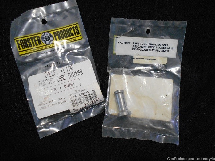 Lot of 2 - Forster Case Trimmer Collet #1, New in Pack - Read Ad-img-1