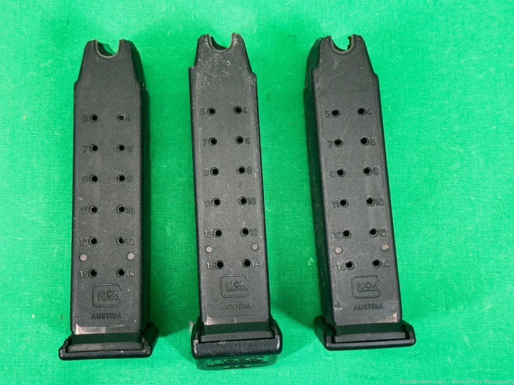 5 pack of Glock 17 Preban Pre Ban 17 round magazines 19 34 26 9mm U notch-img-2