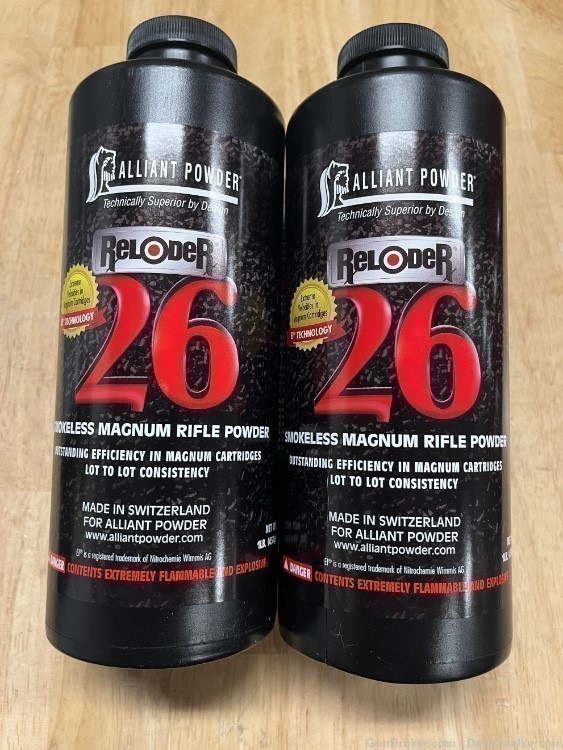 New 2-1 lb bottles of Alliant Reloder 26, RL26 smokeless powder penny start-img-0