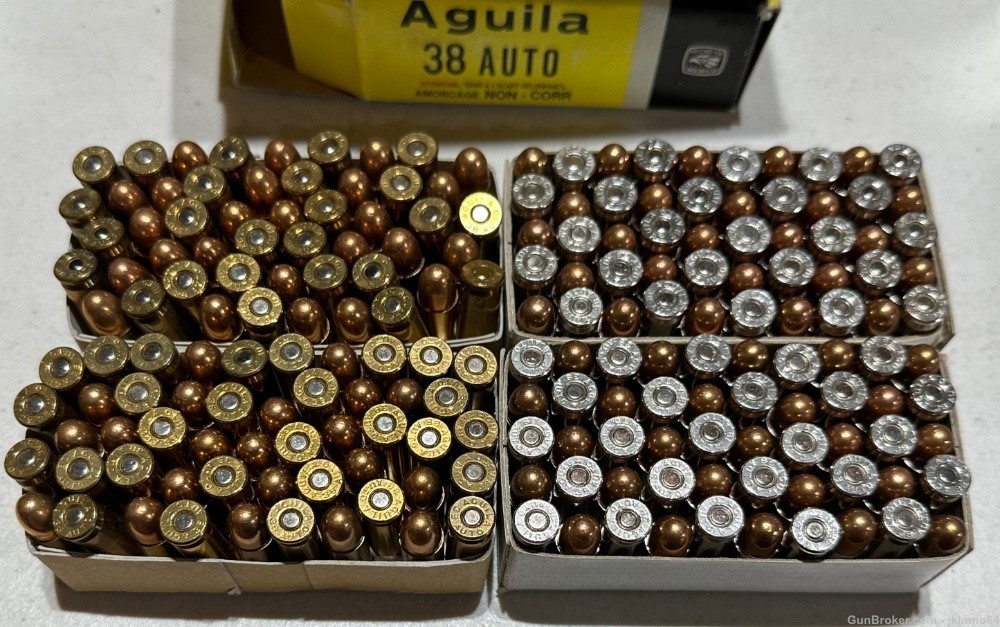 200 rounds of new Aquila 38 Auto Colt Pistol 38 ACP 130 grain FMJ ammo-img-1