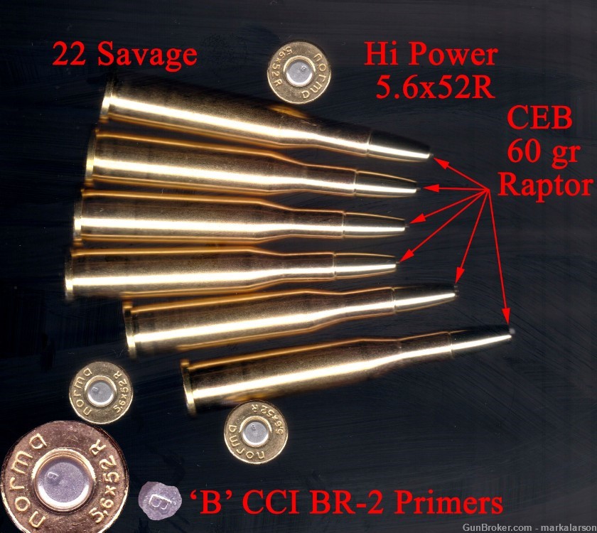 22 Hi Power Savage (5.6x52R)/Cutting Edge 60 gr Raptor / .228Ø / Exclusive-img-1