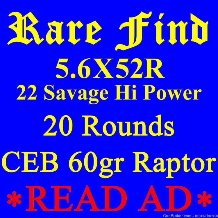22 Hi Power Savage (5.6x52R)/Cutting Edge 60 gr Raptor / .228Ø / Exclusive-img-0