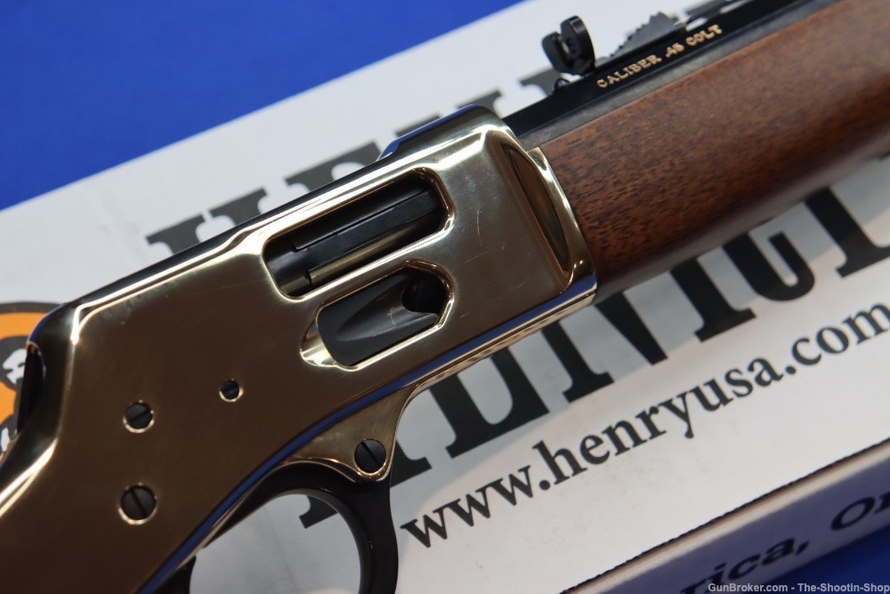 Henry BIG BOY MARES LEG Pistol SIDE GATE 45 COLT Brass Frame Large Loop 45L-img-19