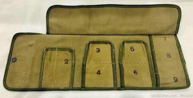 Original WW2 USGI M13 Tool Roll M1919A4, M1917A1 and others Spare parts -img-1