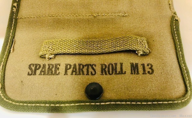 Original WW2 USGI M13 Tool Roll M1919A4, M1917A1 and others Spare parts -img-0