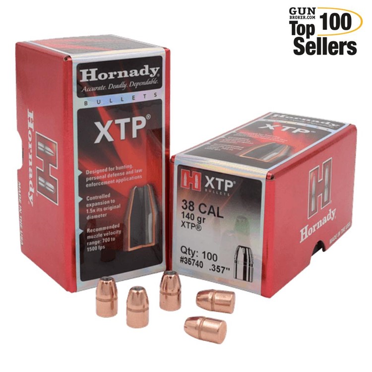 Hornady 35740 XTP 38 140 GR 100 Per Box-img-0