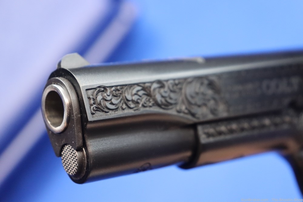 Colt Govt Model 1911 PREMIER GRADE Pistol ENGRAVED 45ACP STAG Grips 70 SER -img-31