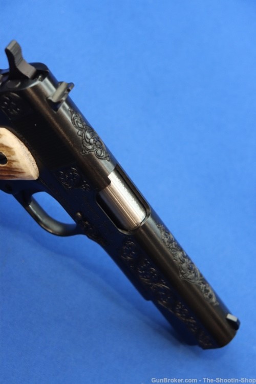 Colt Govt Model 1911 PREMIER GRADE Pistol ENGRAVED 45ACP STAG Grips 70 SER -img-19