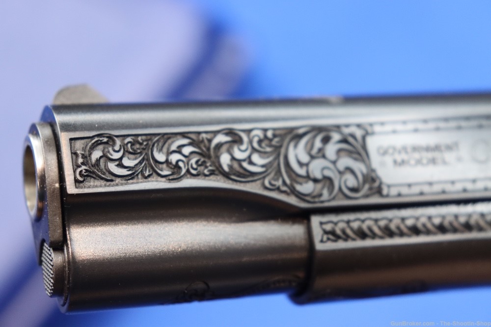 Colt Govt Model 1911 PREMIER GRADE Pistol ENGRAVED 45ACP STAG Grips 70 SER -img-32