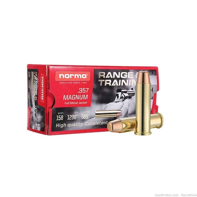 1000 Round Case Norma 620640050 Range & Training 357 Magnum FMJ-img-0