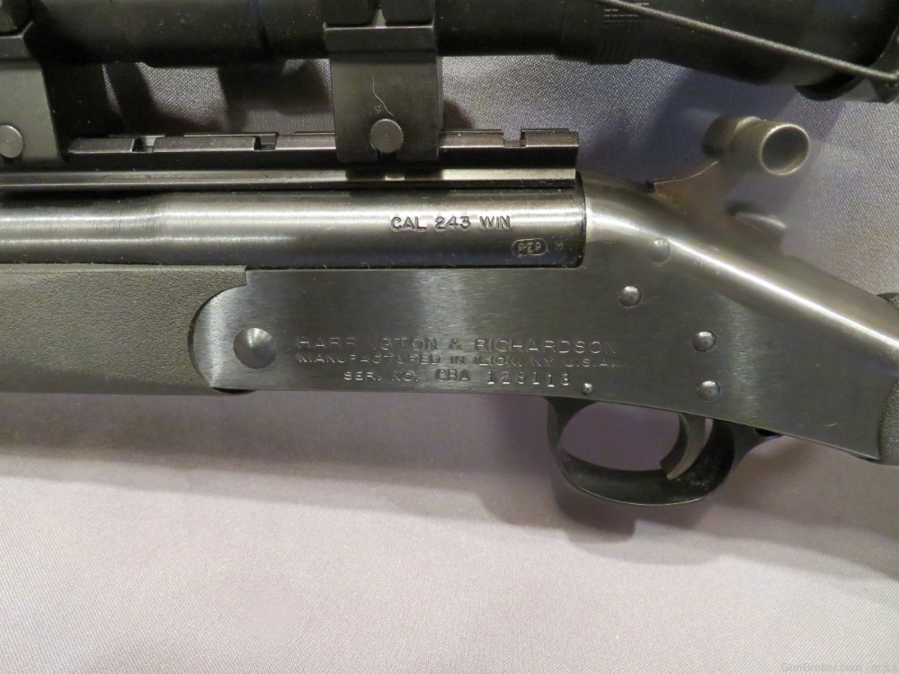 Harrington & Richardson Handi Rifle .243 win. Scoped H&R-img-11