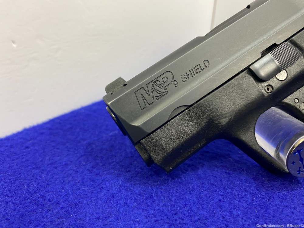 Smith Wesson M&P 9 Shield 9mm 3.1" *DURABLE BLACK MELONITE FINISH*-img-7