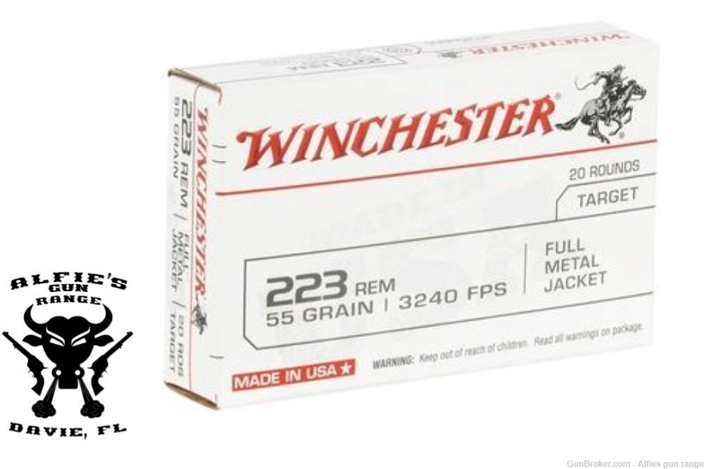 Winchester 223 REMINGTON 55 GRAIN FULL METAL JACKET 1000 ROUNDS W223K-img-0