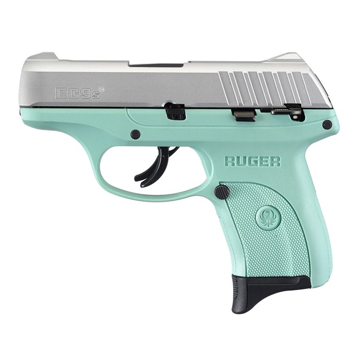 Ruger EC9 Pistol 9mm Stainless Turquoise 3.12 -img-1