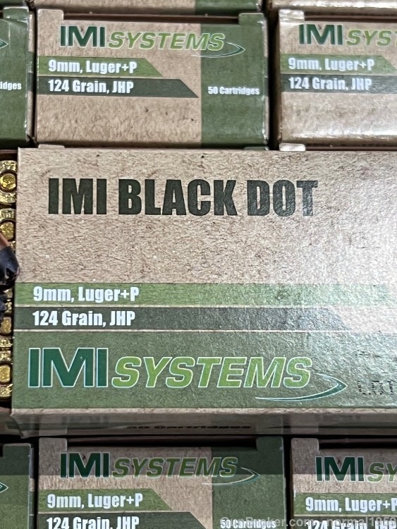 9mm IMI AMMO BLACK TIP HOLLOW POINT ISRAELI MILITARY-img-5