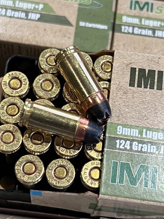 9mm IMI AMMO BLACK TIP HOLLOW POINT ISRAELI MILITARY-img-4
