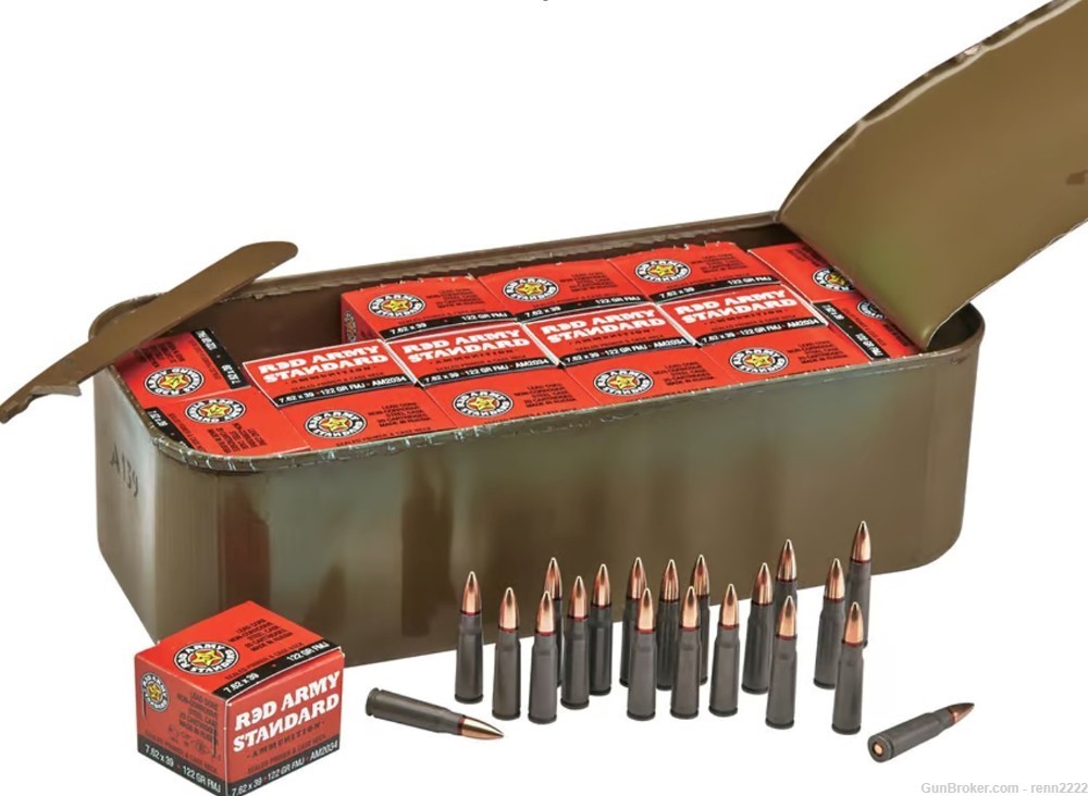 Red Army Standard 7.62X39mm 640-Round Ammunition Spam Can (Made in Russia)-img-0