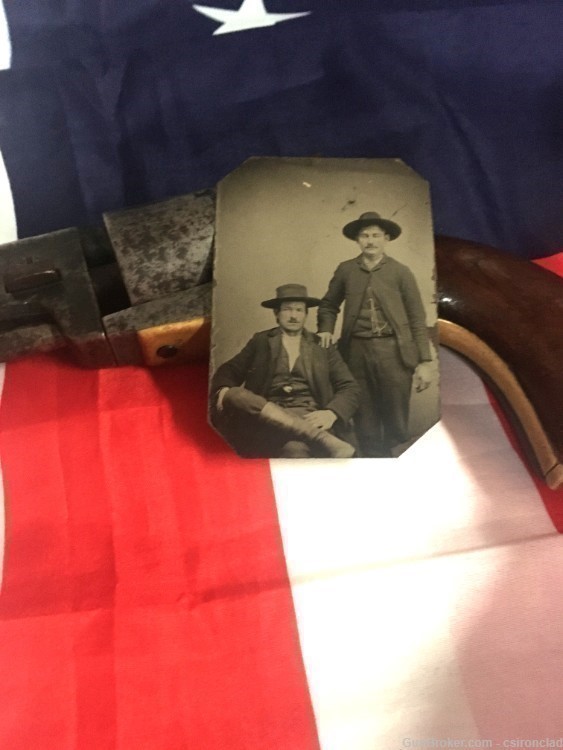 Tintype of two old west characters...gunslingers, rangers, or citizens?-img-4