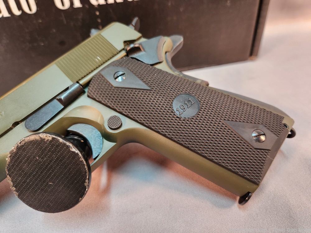 AUTO ORDNANCE 1911-A1 SNIPER GREEN 45ACP NEW! OLD STOCK! PENNY AUCTION!-img-1