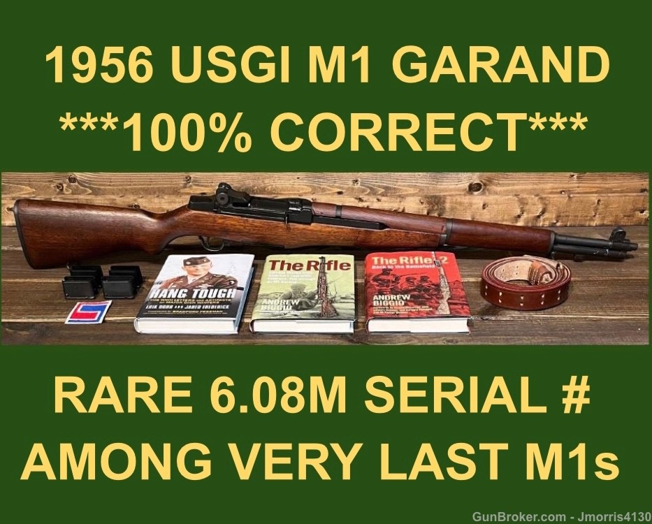 M1 GARAND SPRINGFIELD RARE 6.08M SERIAL 100% CORRECT BEAUTIFUL GARAND RIFLE-img-0