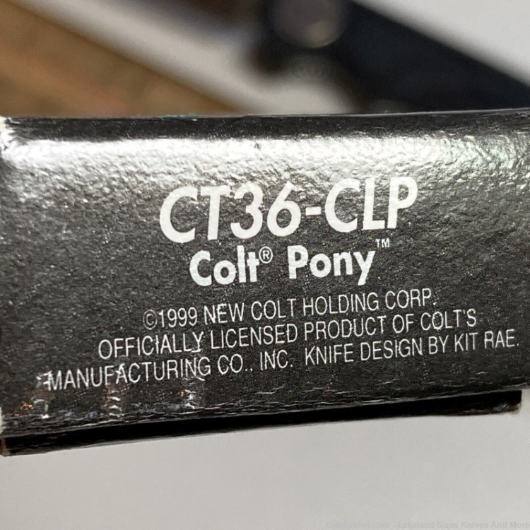 NIB Discontinued Colt CT36-CLP Pony Liner Lock Black Pocket Knife MFG 1999!-img-14