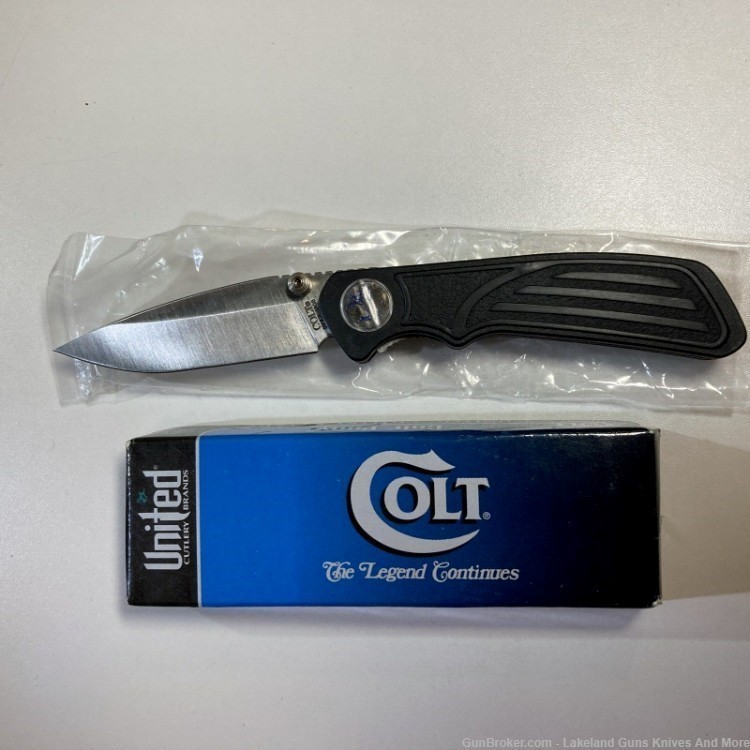 NIB Discontinued Colt CT36-CLP Pony Liner Lock Black Pocket Knife MFG 1999!-img-0