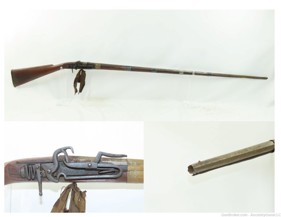 BARBARY COAST/MEDITERRANEAN Antique KABYLE Snaphaunce .38 FLINTLOCK Musket -img-0