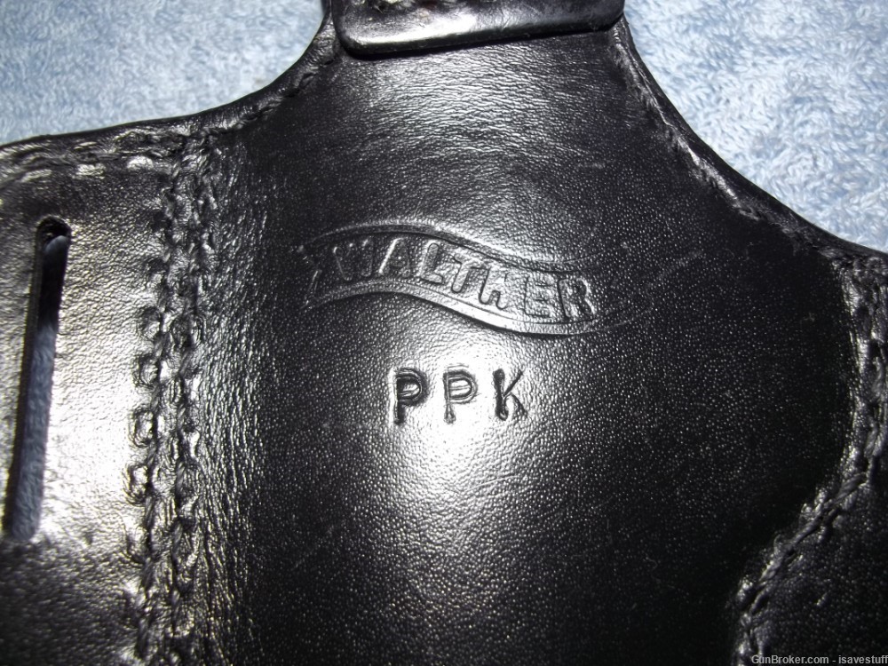 RARE SET Walther Brand Logo R/H Lined Holster & Dual Mag Carrier PPK PPK/S -img-8