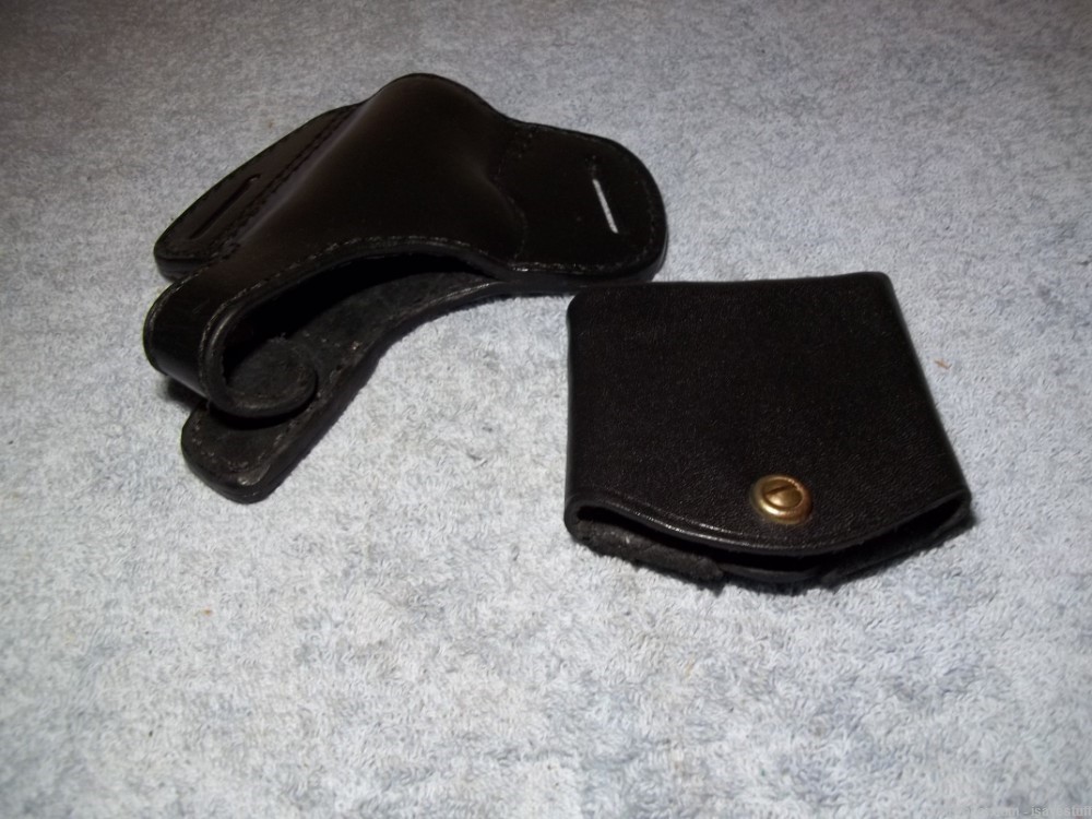 RARE SET Walther Brand Logo R/H Lined Holster & Dual Mag Carrier PPK PPK/S -img-2