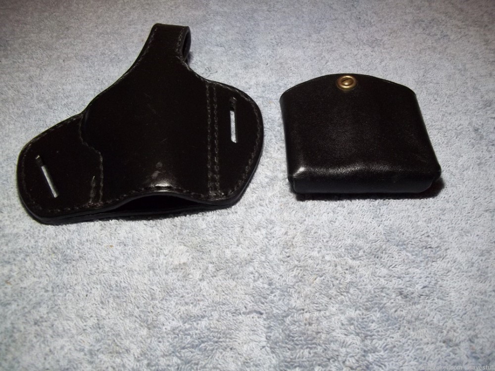 RARE SET Walther Brand Logo R/H Lined Holster & Dual Mag Carrier PPK PPK/S -img-5