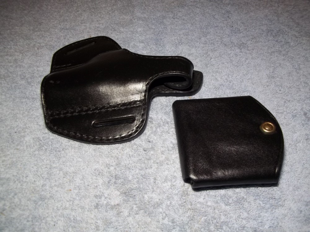 RARE SET Walther Brand Logo R/H Lined Holster & Dual Mag Carrier PPK PPK/S -img-1