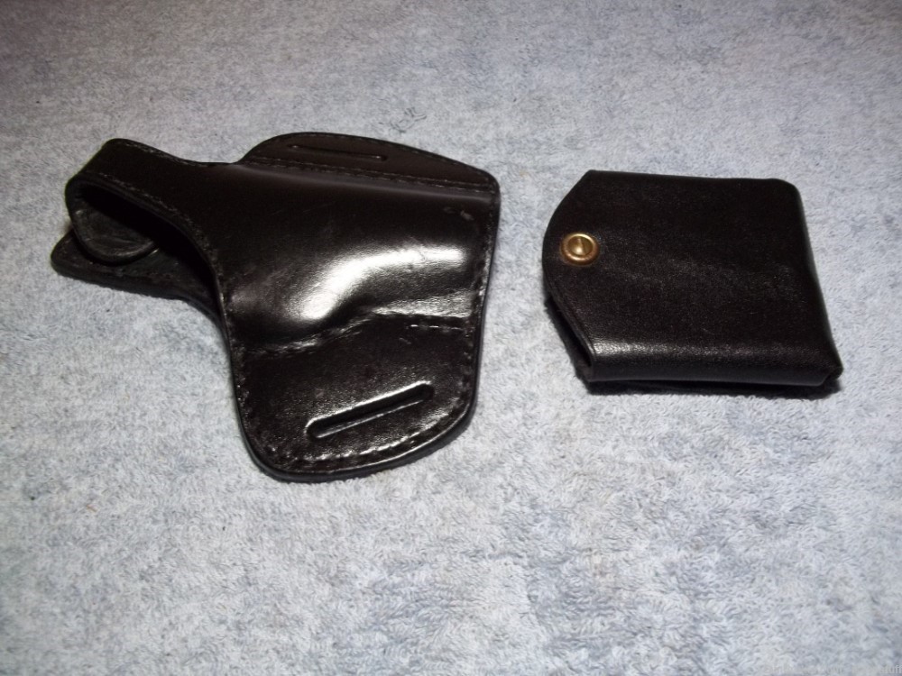 RARE SET Walther Brand Logo R/H Lined Holster & Dual Mag Carrier PPK PPK/S -img-4