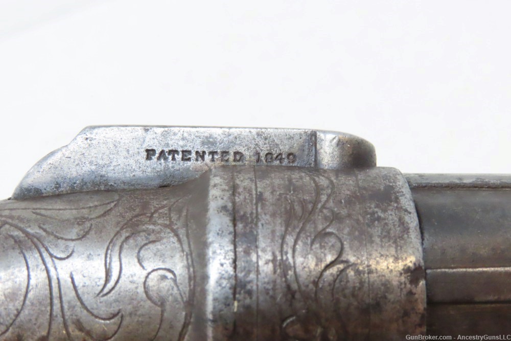 ENGRAVED Rare GOLD RUSH Era Antique SPRAGUE & MARSTON Pepperbox Revolver   -img-15