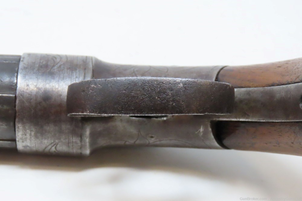 ENGRAVED Rare GOLD RUSH Era Antique SPRAGUE & MARSTON Pepperbox Revolver   -img-12
