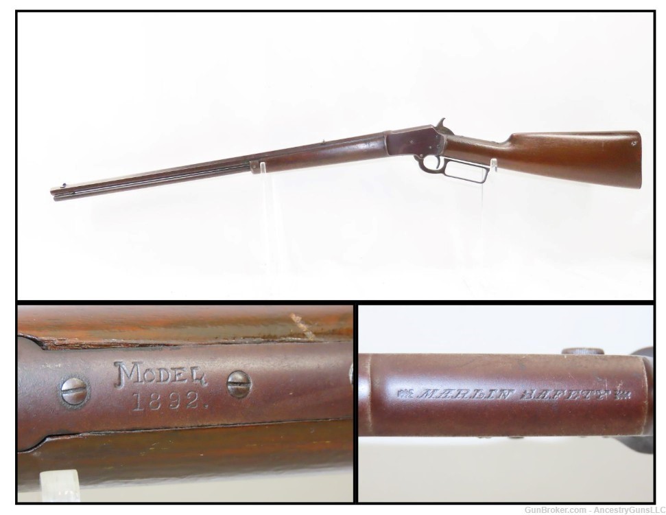 J.M. MARLIN Model 1892 LEVER ACTION .22 S, L LR Rimfire REPEATING Rifle C&R-img-0