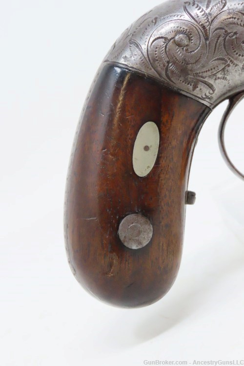 Antique ALLEN & THURBER .31 Bar Hammer PEPPERBOX ENGRAVED BELLY GUN     Fir-img-17