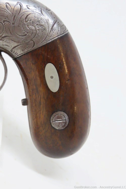 Antique ALLEN & THURBER .31 Bar Hammer PEPPERBOX ENGRAVED BELLY GUN     Fir-img-2