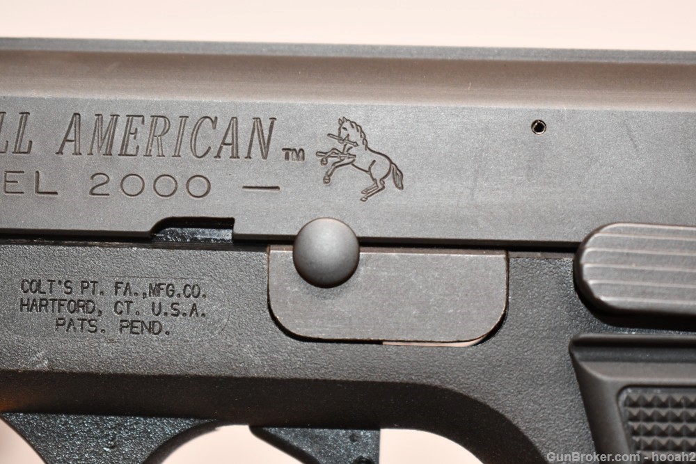 Nice Colt All American 2000 Semi Auto Pistol 9mm W Box Spare Mag PPW 1995-img-12